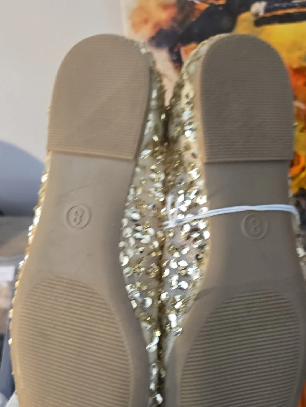a new day Gold Crystal-Embellished Slip-On Flats - Picture 3 of 4